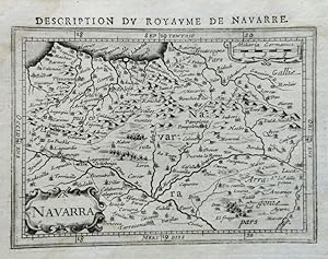 Bild des Verkufers fr NAVARRA: DESCRIPTION DU ROYAUME DE NAVARRE: MAP zum Verkauf von Hornseys