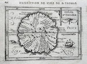Bild des Verkufers fr INSULA ST THOMAE: DESCRIPTION DE L'ISLE DE ST THOMAS: MAP zum Verkauf von Hornseys