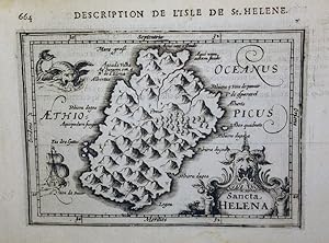 Bild des Verkufers fr SANCTA HELENA: DESCRIPTION DE L'ISLE DE ST. HELENE: MAP zum Verkauf von Hornseys