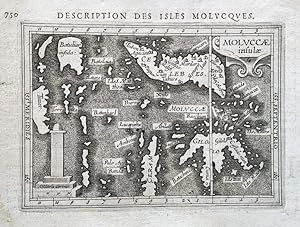 Bild des Verkufers fr MOLUCCAE INSULAE: DESCRIPTION DES ISLES MOLUCQUES: MAP zum Verkauf von Hornseys