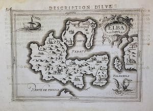 Bild des Verkufers fr ELBA ISLAND: DESCRIPTION D'ILVE: MAP zum Verkauf von Hornseys