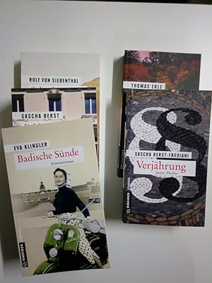 Imagen del vendedor de 6 Krimis aus dem Gmeiner Verlag Siebenthal: Schachzug (Kriminalroman) / Berst-Frediani, Fehlurteil (Justiz-Thriller) / Berst-Frediani, Verjhrung (Justiz-Thriller) / Tomas Erle, Blutkapelle (Ein Schwarzwald-Krimi) / Klingler, Badische Snde (Kriminalroman) / Thomas Erle, Hochburg (Ein Schwarzwald-Krimi) a la venta por Antiquariat Smock