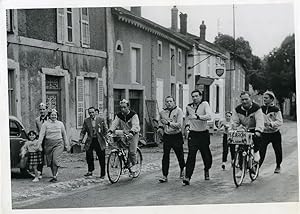 Seller image for Strasbourg Paris race walking Henri Caron and his coaches old Photo 1955 for sale by Bits of Our Past Ltd