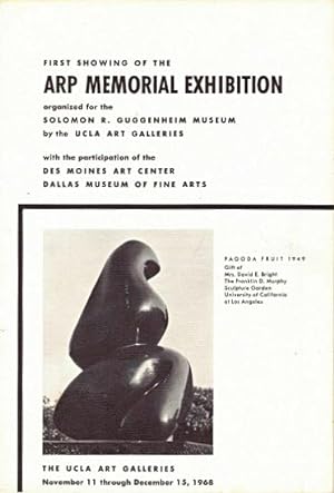 First Showing of the Arp Memorial Exhibition