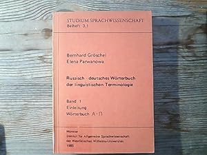 Seller image for Russisch-deutsches Wrterbuch der linguistischen Terminologie. Band 1., Einleitung; Wrterbuch A - P for sale by Antiquariat Bookfarm