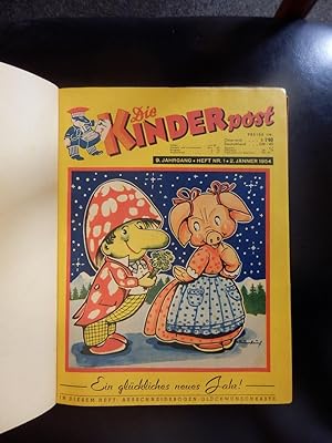 Die Kinderpost -- 1954 - 9. Jahrgang Heft 1-26 komplett. Privater Einband