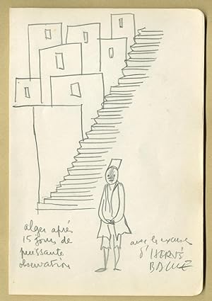 Bild des Verkufers fr Herv Baille (1896-1974) - Dessin original au crayon sign - Sans date (v. 1949) zum Verkauf von PhP Autographs