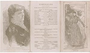 ILLUSTRATED PLAYBILL FOR "ESMERALDA," A PLAY IN FOUR ACTS, MADISON SQUARE THEATRE, WINTER SEASON,...