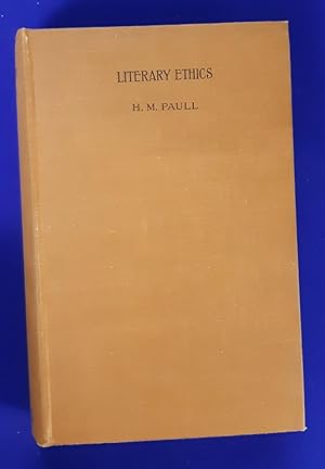 Seller image for Literary Ethics; a Study in the Growth of the Literary Conscience. for sale by Wykeham Books