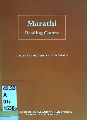 Marathi Reading Course Oriental and African studies