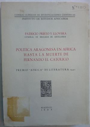 Imagen del vendedor de Poltica aragonesa en frica hasta la muerte de Fernando el Catlico a la venta por Librera Ofisierra