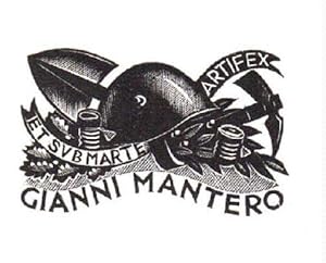 Exlibris für Gianni Mantero. Holzstich von Italo Zetti, Mailand.