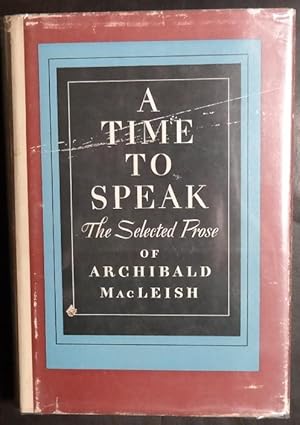 Seller image for Time to Speak for sale by GuthrieBooks