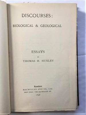 DISCOURSES: Biological & Geological Essays