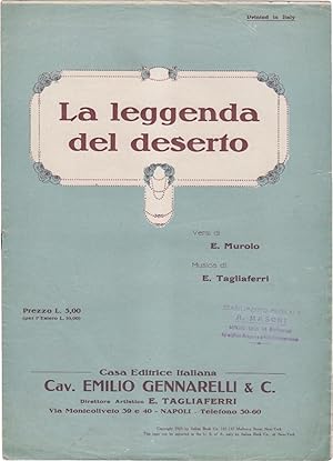 La leggenda del deserto. Versi di E. Murolo