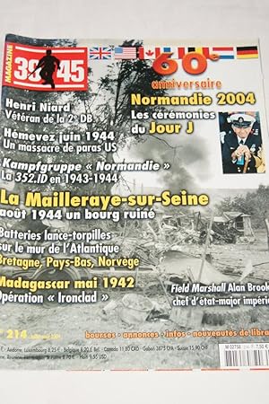 Seller image for MAGAZINE 39 45 N214 HEMEVEZ MAILLERAYE SUR SEINE KAMPFGRUPPE HEIMDAL for sale by Librairie RAIMOND