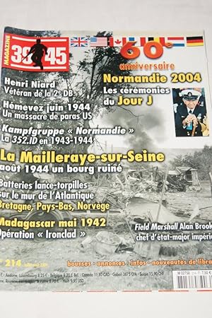 Image du vendeur pour MAGAZINE 39 45 N214 HEMEVEZ MAILLERAYE SUR SEINE KAMPFGRUPPE HEIMDAL mis en vente par Librairie RAIMOND