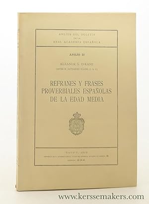 Seller image for Refranes y frases proverbiales espaolas de la edad media. for sale by Emile Kerssemakers ILAB
