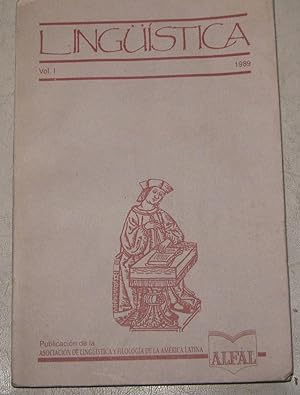 Lingüisticas. Volumén I. Publicación anual Asociación de Lingüistica y Filología de la A. Latina