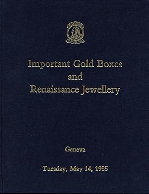 Image du vendeur pour Important Gold Boxes and Renaissance Jewellery mis en vente par Canadian Art Books