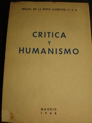 Bild des Verkufers fr Crtica y Humanismo zum Verkauf von Librera Antonio Azorn