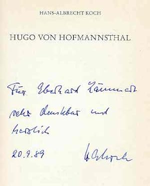 Hugo von Hofmannsthal. Erträge der Forschung 265.