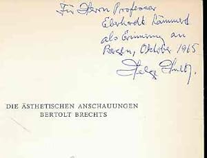 Die ästhetischen Anschauungen Bertolt Brechts.