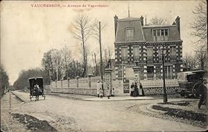 Ansichtskarte / Postkarte Vaucresson Hauts de Seine, Avenue de Vaucresson, Kutsche