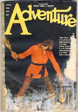 Image du vendeur pour ADVENTURE - April 20 1922 [ V34 #2 ] mis en vente par Gene Zombolas