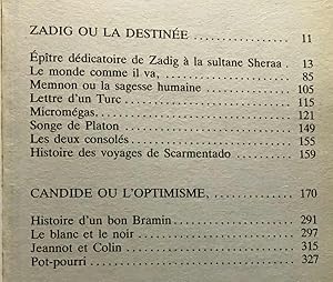 Image du vendeur pour Candide + L'ingnu + Zadig et autres contes --- 3 livres mis en vente par crealivres