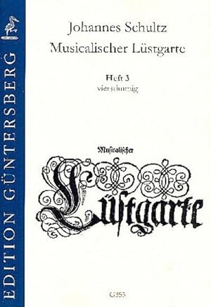 Bild des Verkufers fr Musicalischer Lstgarte a 4 Band 3fr Consort (Gamben/Violinen/Blockflten) und Gesang ad lib : Partitur und Stimmen zum Verkauf von AHA-BUCH GmbH