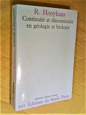 Imagen del vendedor de Continuit et discontinuit en gologie et biologie a la venta por Claudine Bouvier