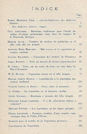 Actas de la primera reunión de toponimia pirenaica. Jaca, agosto de 1948