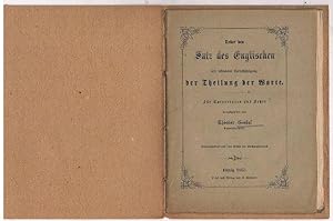 Bild des Verkufers fr Ueber den Satz des Englischen mit besonderer Bercksichrigung der Theilung der Worte fr Correctoren und Setzer. zum Verkauf von terrahe.oswald