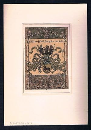 Ex libris Adolf Bachofen von Echt d. Ae.