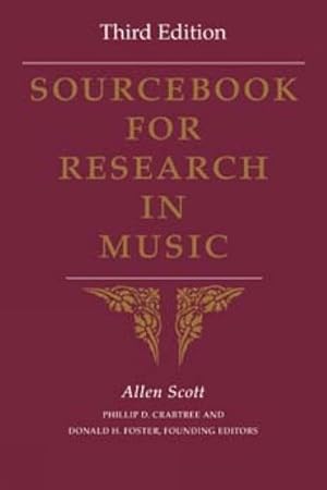 Imagen del vendedor de Sourcebook for Research in Music a la venta por GreatBookPricesUK