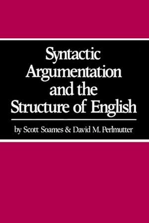 Immagine del venditore per Syntactic Argumentation and the Structure of English venduto da GreatBookPricesUK