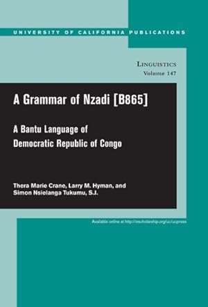 Seller image for Grammar of NZADI [B.865] : A Bantu Language of Democratic Republic of Congo for sale by GreatBookPricesUK