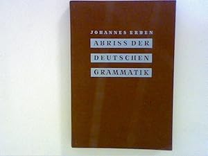 Seller image for Abriss der deutschen Grammatik for sale by ANTIQUARIAT FRDEBUCH Inh.Michael Simon