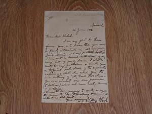 Seller image for Manuscript Letter Signed On his embossed Letterheaded Notepaper from Rosemount Enniscorthy Dated 26 June, 1916 for sale by Dublin Bookbrowsers