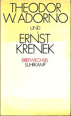 Immagine del venditore per Theodor W. Adorno und Ernst Krenek. Briefwechsel. Herausgegeben von Wolfgang Rogge. venduto da Fundus-Online GbR Borkert Schwarz Zerfa