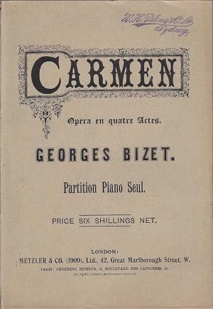 Carmen: Opera en Quatre Actes Partition Piano Seul
