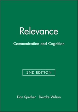 Immagine del venditore per Relevance : Communication and Cognition venduto da GreatBookPricesUK