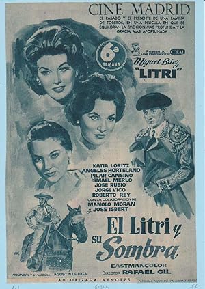 EL LITRI Y SU SOMRA. Publicidad original de Prensa - Cine Español