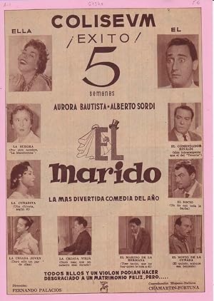 EL MARIDO. Publicidad original de Prensa - Cine Español