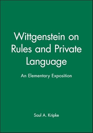 Immagine del venditore per Wittgenstein on Rules and Private Language venduto da GreatBookPricesUK