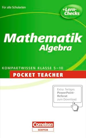 Bild des Verkufers fr Pocket Teacher - Sekundarstufe I: Mathematik: Algebra zum Verkauf von Versandantiquariat Felix Mcke