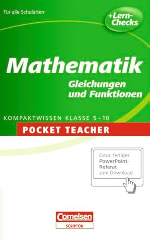 Image du vendeur pour Pocket Teacher - Sekundarstufe I: Mathematik: Gleichungen und Funktionen mis en vente par Versandantiquariat Felix Mcke