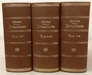 Imagen del vendedor de Amoenitates historico-juridicae. Oder allerhand die Historien Des Teutschen Reichs, sowol als die in selbigem blichen Civil-, Staats- und Lehen-Rechte, Gewohnheiten und Alterthmer erklrende Dissertationes, observationes, consilia und opuscula, so theils von andern verfertiget, aber bihero noch nie gedruckt, theils aber absonderlich ausgearbeitet durch Wilhelm Friedrich von Pistorius. 9 Teile in 3 Bnden (Teil 9 Register). a la venta por Buch & Consult Ulrich Keip