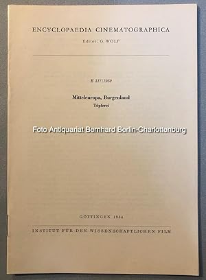 Mitteleuropa,Burgenland. Töpferei(Encyclopaedia Cinematographica E 317/1960)